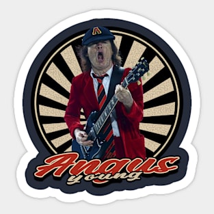 Vintage 80s Angus Young Sticker